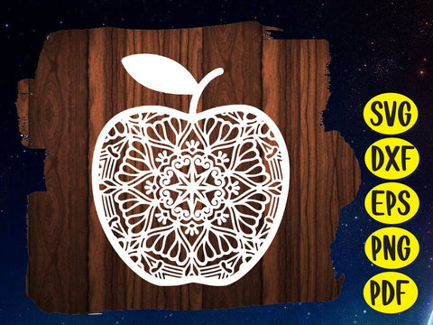 Apple Swirl Teacher Paper cut SVG Johan Ru designs 