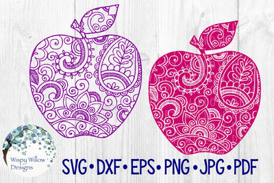 Apple Zentangle Bundle SVG Wispy Willow Designs 