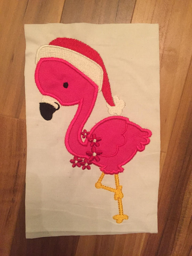 Appliqué Christmas Embroidery Flamingo Embroidery/Applique MissMarysEmbroidery 