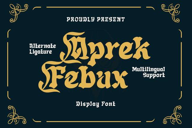 Aprek Febux - Display Font Font twinletter 