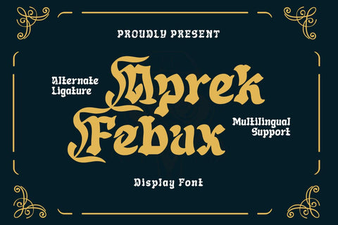 Aprek Febux - Display Font Font twinletter 