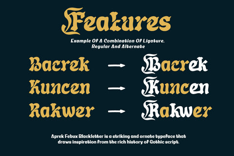 Aprek Febux - Display Font Font twinletter 