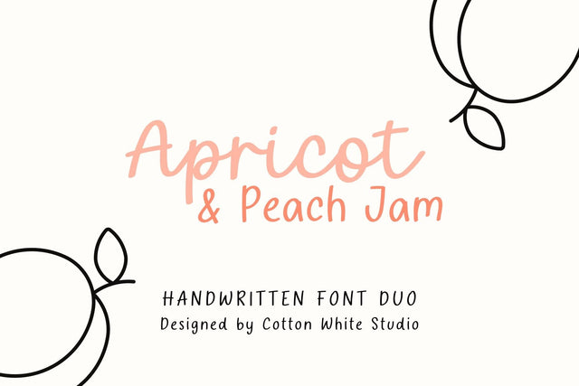 Apricot and Peach Jam Font Cotton White Studio 