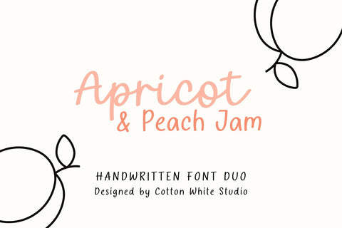 Apricot and Peach Jam Font Cotton White Studio 