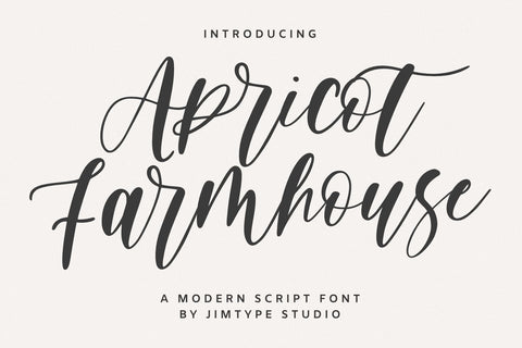 Apricot Farmhouse Font Jimtype Studio 