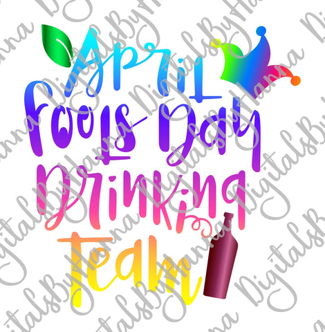 April Fools Day Drinking Team Print & Cut SVG Digitals by Hanna 