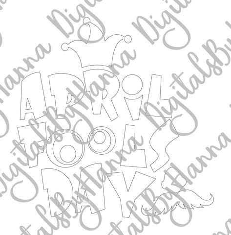 April Fools Day Print & Cut SVG Digitals by Hanna 