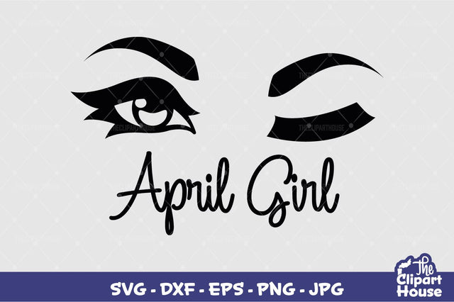 April Girl SVG The Clipart House 