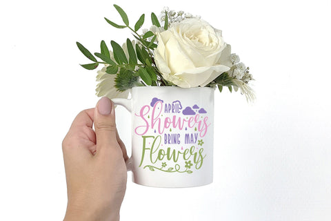 April Showers Bring May Flowers, Spring SVG SVG CraftLabSVG 