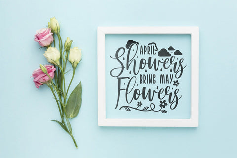 April Showers Bring May Flowers, Spring SVG SVG CraftLabSVG 