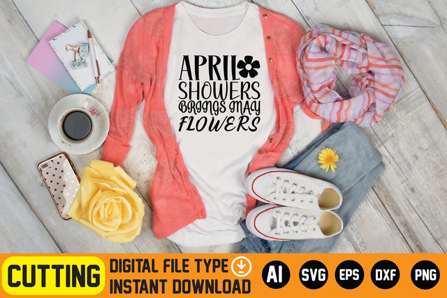 April Showers Brings May Flowers SVG CraftlabSvg29 
