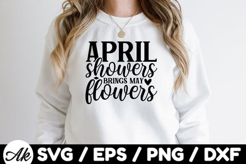 April showers brings may flowers svg SVG akazaddesign 