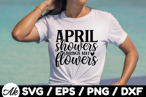 April showers brings may flowers svg SVG akazaddesign 