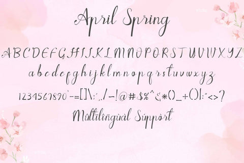 April Spring Font Prasetya Letter 