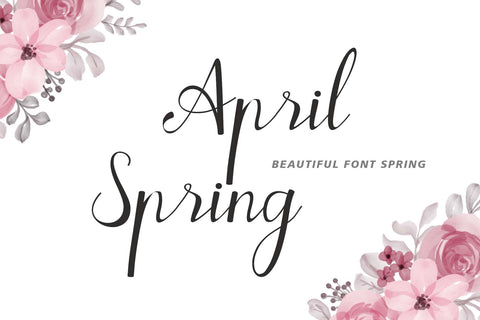 April Spring Font Prasetya Letter 