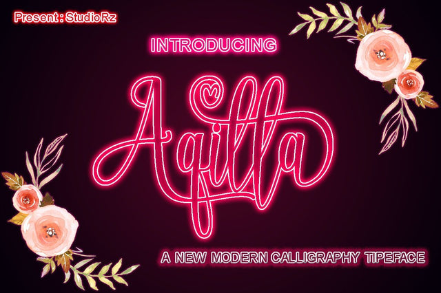 Aqilla Script Font StudioRZ