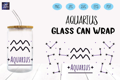 Aquarius Glass Wrap | Aquarius Libbey Glass Wrap SVG Angel Lynne Designs 