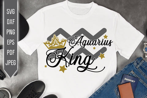 Aquarius King Svg. Zodiac Sign Svg. Horoscope Svg. Aquarius Sign Svg. Aquarius Shirt. February Svg. Birthday Svg. Cricut Silhouette dxf SVG Mint And Beer Creations 
