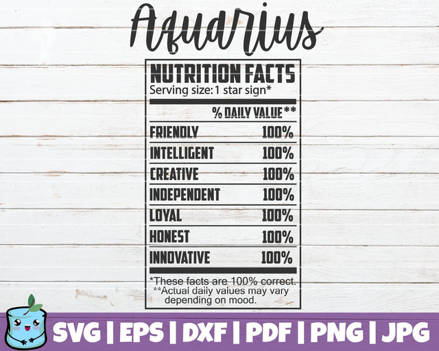 Aquarius Nutrition Facts SVG MintyMarshmallows 