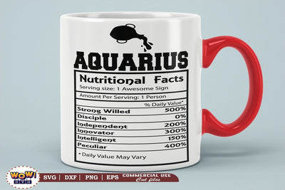 Aquarius Nutritional Facts Svg , Zodiac sign svg, Nutrition, Zodiac svg SVG Wowsvgstudio 