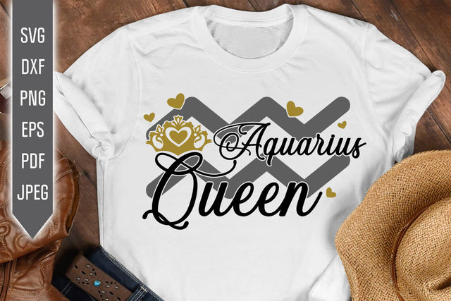 Aquarius Queen Svg. Zodiac Sign Svg. Horoscope Svg. Aquarius Sign Svg. Aquarius Shirt. February Svg. Aquarius Birthday. Cricut, Silhouette SVG Mint And Beer Creations 