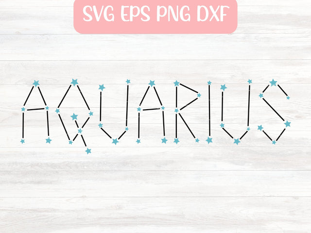 Aquarius Zodiac Sign SVG File for Cricut or Silhouette, Horoscope Sublimation PNG, Digital Download Commercial Use SVG Apple Grove Designs 