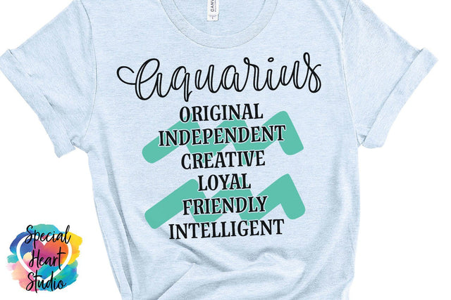 Aquarius Zodiac Sign SVG Special Heart Studio 