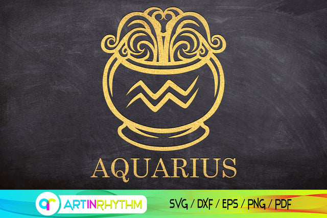 Aquarius Zodiac sign svg SVG Artinrhythm shop 