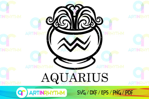 Aquarius Zodiac sign svg SVG Artinrhythm shop 