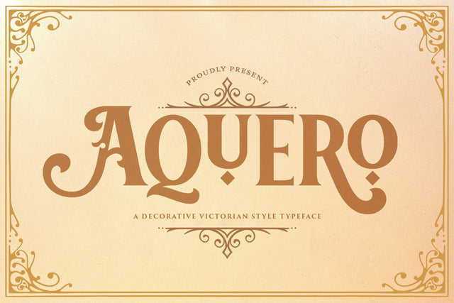 Aquero - Victorian Decorative Font Font StringLabs 