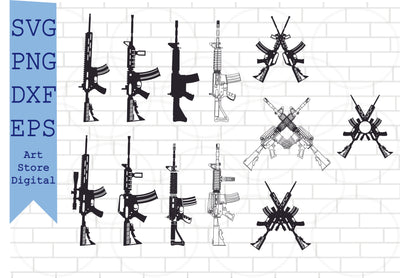 AR-15 Svg, Pistol Svg, AR15 SVG, AR-15 SVG, Gun Svg, M-16 Svg, M-4 Svg, Gun Vector, Ar 15 Clip Art, Gun Clip Art, Weapon Svg, Rifle Svg SVG Artstoredigital 