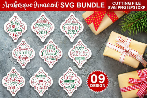 Arabeque Ornament SVG Bundle.onogram Sign SVG, Laser cut files for Glowforge, SVG Designangry 