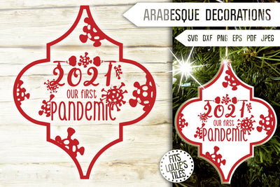 Arabesque 2021 Our First Pandemic. Covid Svg. Arabesque Ornaments Svg. Lowe's Tile Svg. Quarantine Svg. Covid Dxf Eps Png Jpg Pdf SVG Mint And Beer Creations 