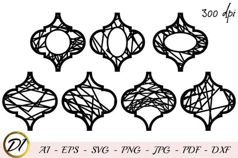 Arabesque 3D Laser cut Design. Christmas Silhouette Svg. Arabesque Bundle Svg SVG Evgenyia Guschina 