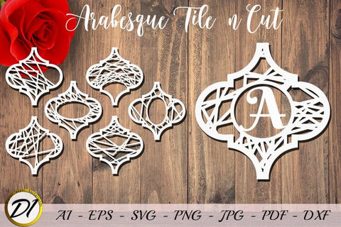Arabesque 3D Laser cut Design. Christmas Silhouette Svg. Arabesque Bundle Svg SVG Evgenyia Guschina 