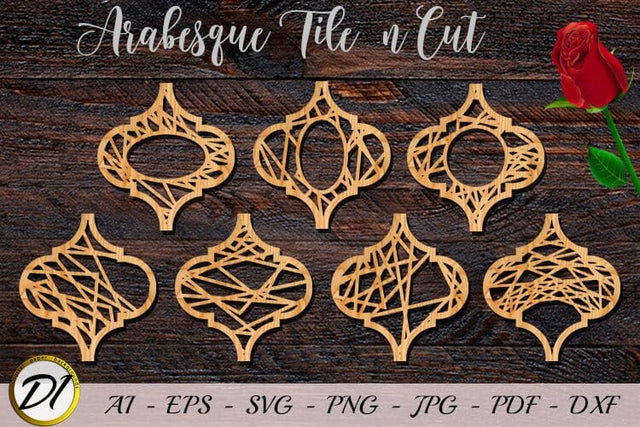 Arabesque 3D Laser cut Design. Christmas Silhouette Svg. Arabesque Bundle Svg SVG Evgenyia Guschina 