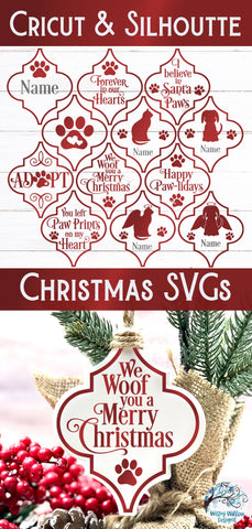 Arabesque Animal Christmas Ornament SVG Bundle SVG Wispy Willow Designs 
