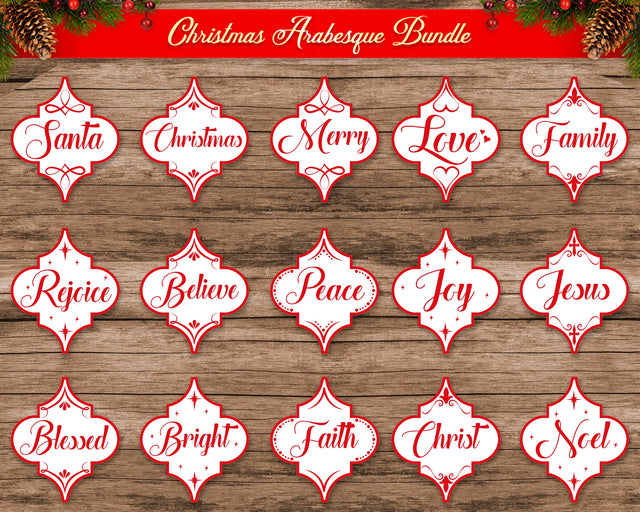 Arabesque Bundle Svg, Christmas Arabesque Quotes Svg SVG SvgMonkeys 