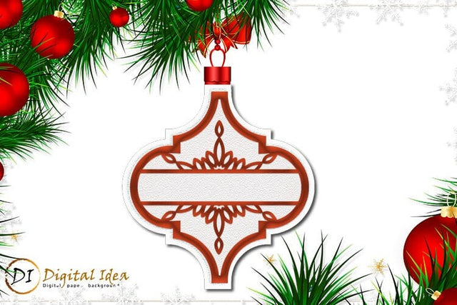 Arabesque Christmas Layered Design. Christmas Decor Laser Cut. 3D Arabesque SVG Evgenyia Guschina 