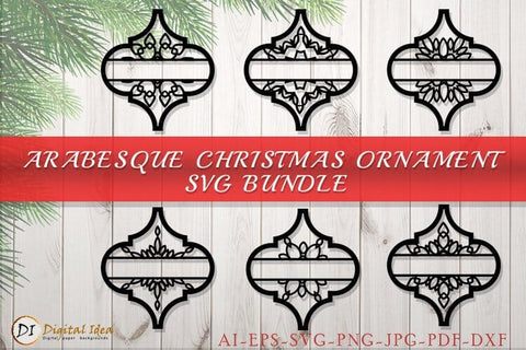 Arabesque Christmas Layered Design. Christmas Decor Laser Cut. 3D Arabesque SVG Evgenyia Guschina 