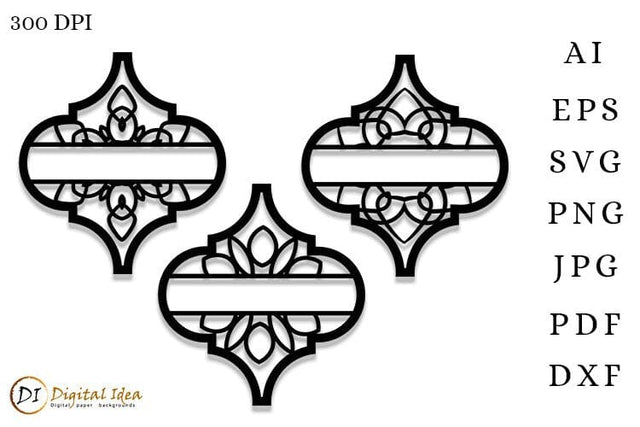 Arabesque Christmas Layered Design. Christmas Decor Laser Cut 3D. SVG Evgenyia Guschina 
