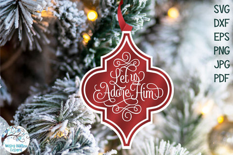 Arabesque Christmas Ornament SVG Bundle SVG Wispy Willow Designs 