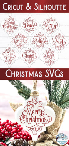 Arabesque Christmas Ornament SVG Bundle SVG Wispy Willow Designs 