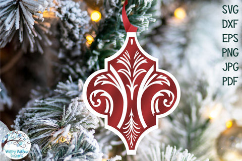 Arabesque Christmas Ornament SVG Bundle SVG Wispy Willow Designs 
