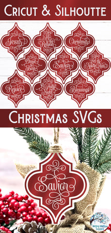Arabesque Christmas Ornament SVG Bundle SVG Wispy Willow Designs 