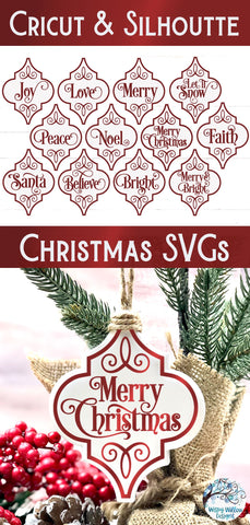 Arabesque Christmas Ornament SVG Bundle SVG Wispy Willow Designs 