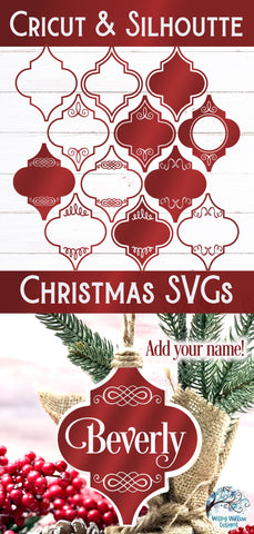 Arabesque Christmas Ornament SVG Bundle SVG Wispy Willow Designs 