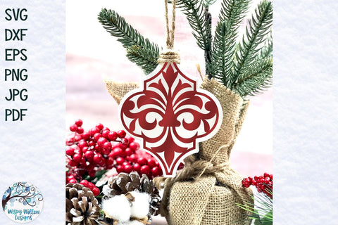 Arabesque Christmas Ornament SVG Bundle SVG Wispy Willow Designs 