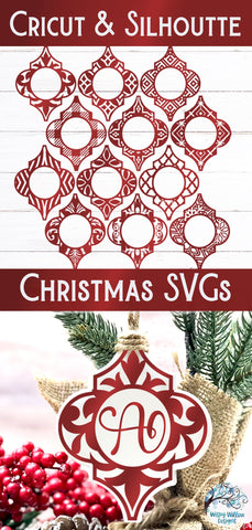 Arabesque Christmas Ornament SVG Bundle SVG Wispy Willow Designs 
