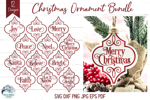 Arabesque Christmas Ornament SVG Bundle SVG Wispy Willow Designs 